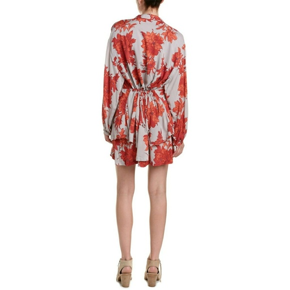 New FREE PEOPLE Floral Double-hem Mini Shirt Dress - Picture 7 of 7